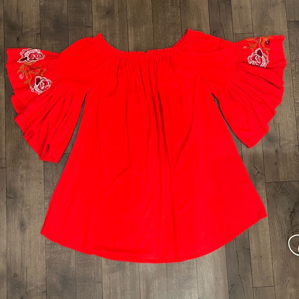 2X off the shoulder dress